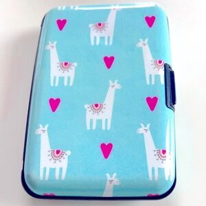 Lightweight Llama/Heart Print RFID Blocking Technology Credit Card Holder/Wallet